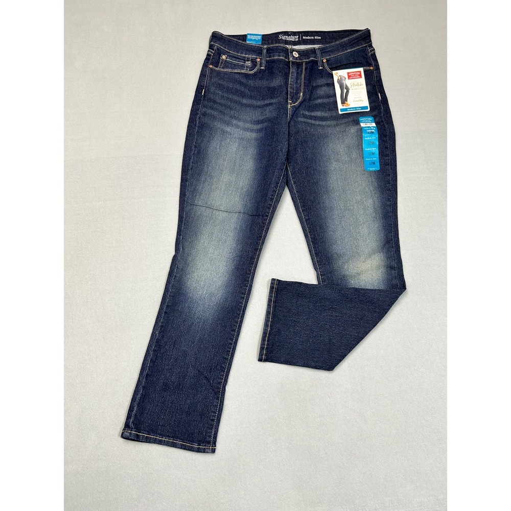 Signature Levi Strauss Jeans Blue 12M Simply Stretch Modern Slim Mid-Rise Casual